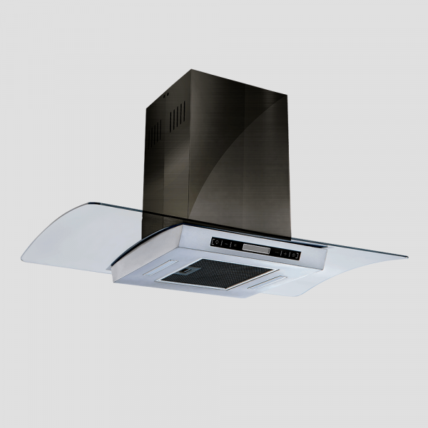 campana de cocina decorativa modelo isola black plus marca klimatic