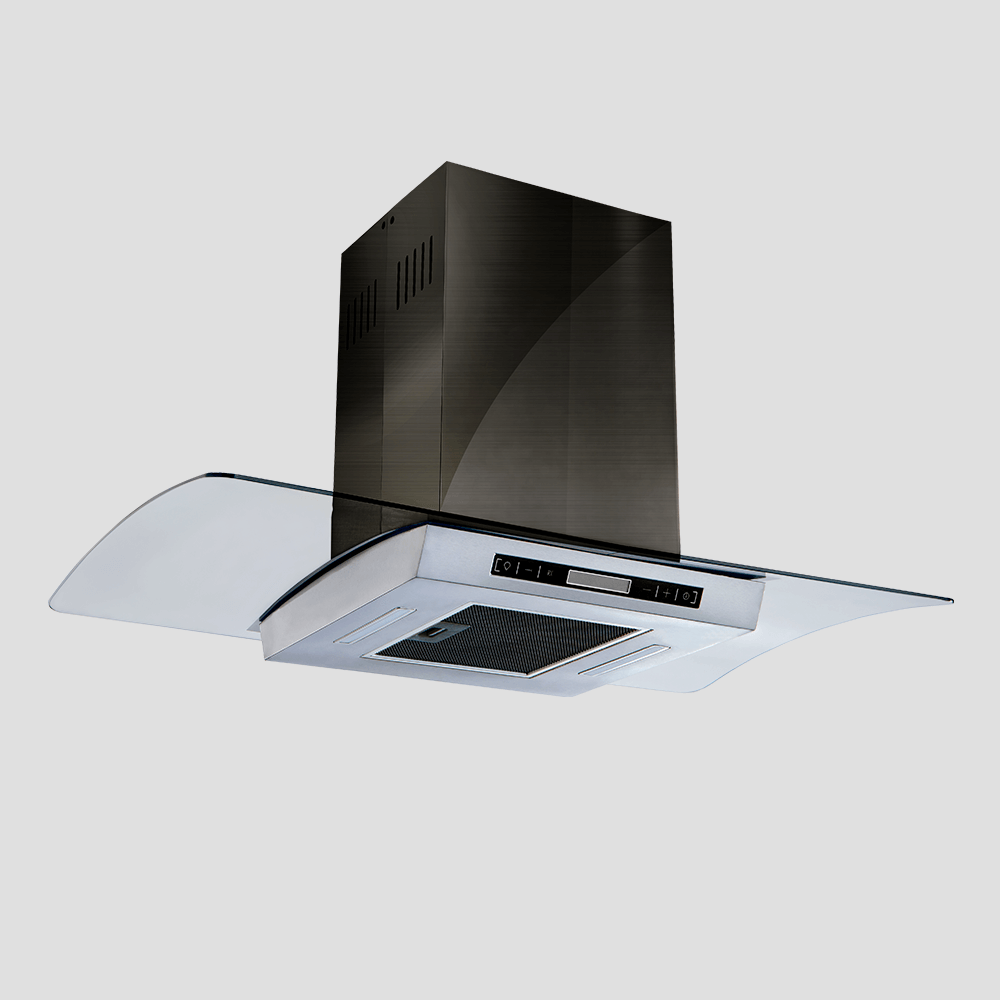 campana de cocina decorativa modelo isola black plus marca klimatic