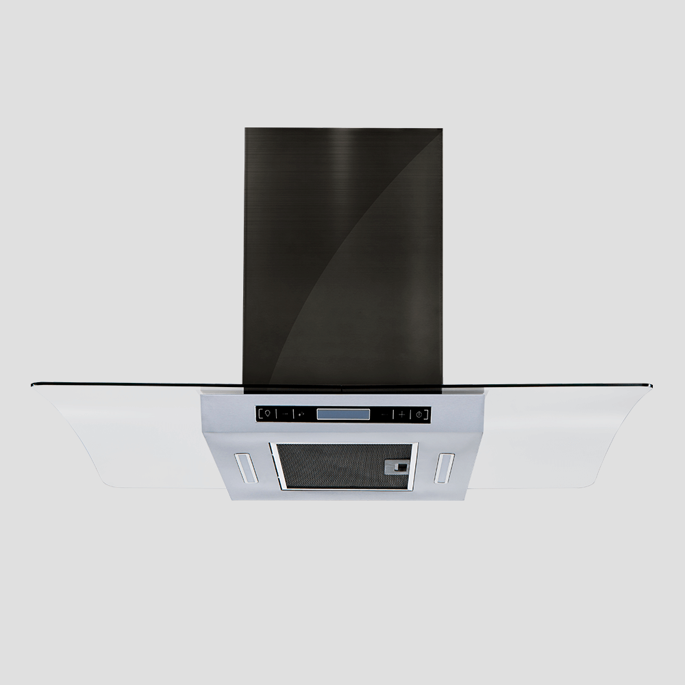 campana de cocina decorativa modelo isola black plus marca klimatic