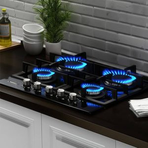 encimera de cocina a gas glp y gn de 4 hornillas modelo trevi 60 marca klimatic