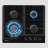 encimera de cocina a gas glp y gn de 4 hornillas modelo vulcano 4 marca klimatic