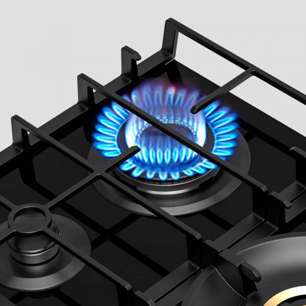 encimera de cocina a gas glp y gn de 5 hornillas modelo vulcano 5 marca klimatic