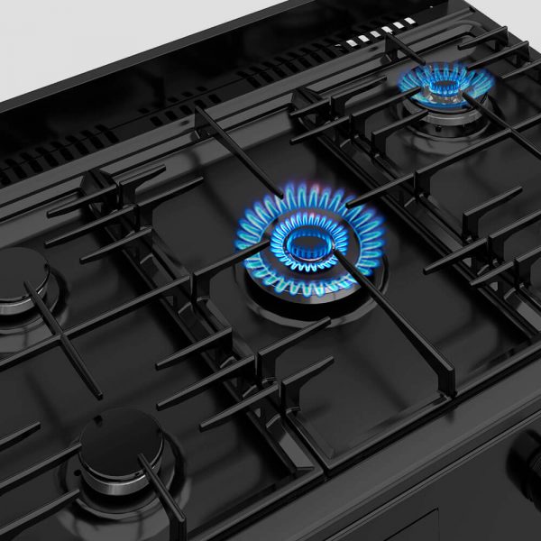 cocina a gas 5 hornillas o cocina de pie con horno modelo accent marca klimatic