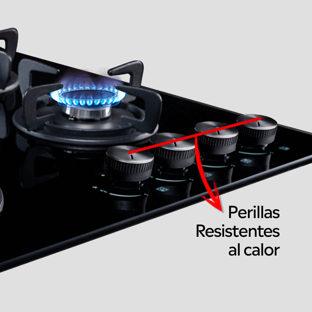 Encimera a gas 4 hornillas o cocina empotrable para gas glp y gn modelo nina marca klimatic