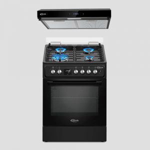 Combo klimatic cocina a Gas 4 Hornillas venti black + Campana de Cocina amsterdam