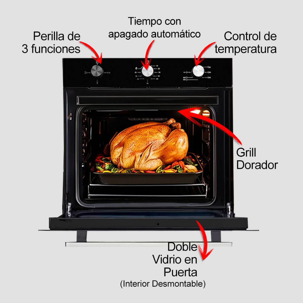horno eléctrico empotrable modelo Berlín marca klimatic
