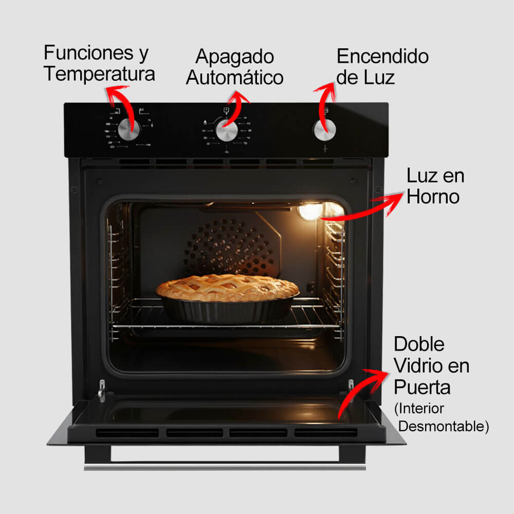horno a gas empotrable modelo bremen marca klimatic