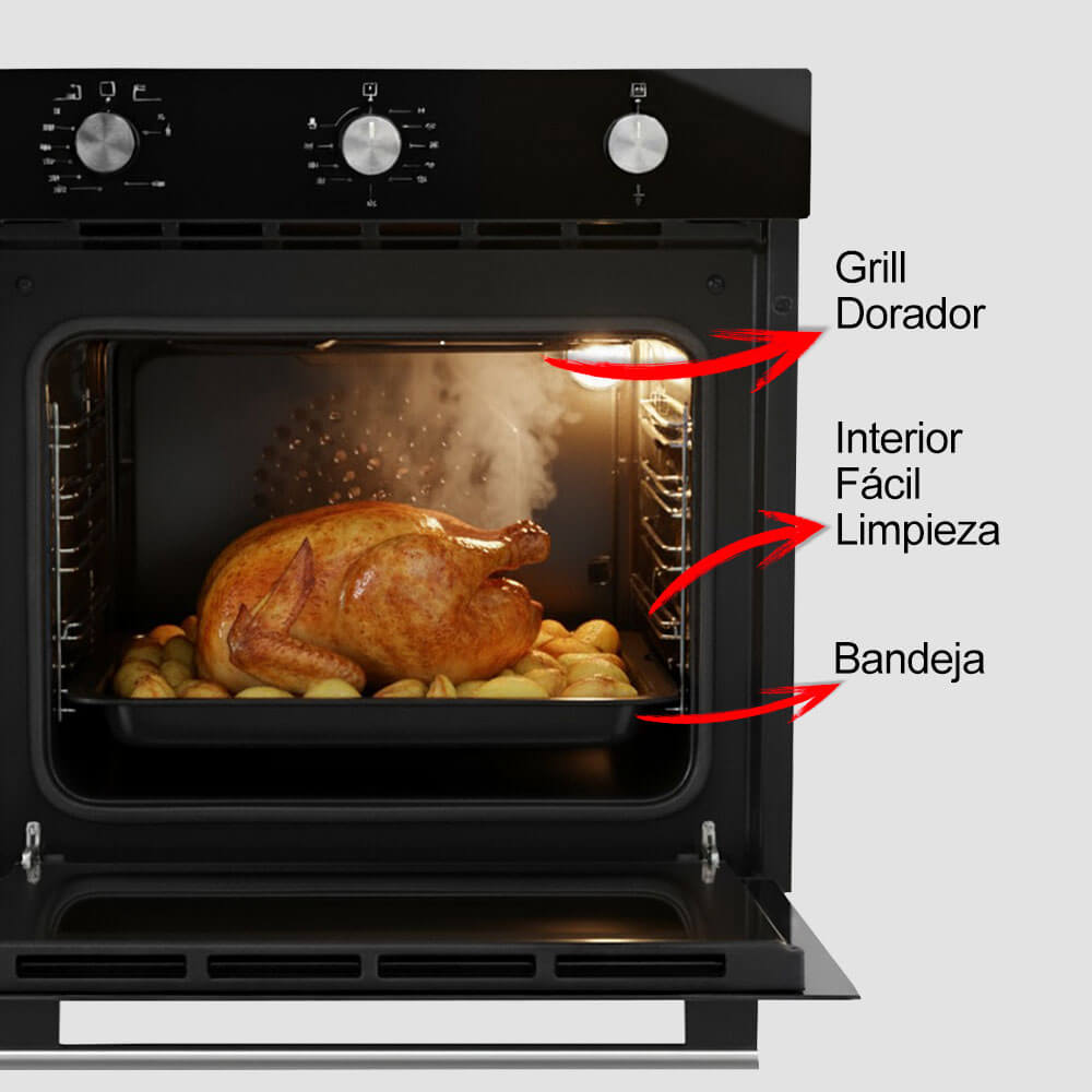 horno a gas empotrable modelo bremen marca klimatic
