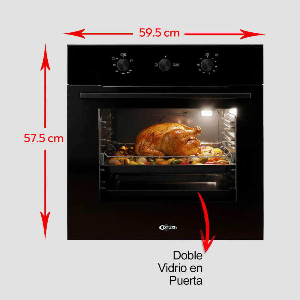 horno a gas empotrable modelo jena marca klimatic