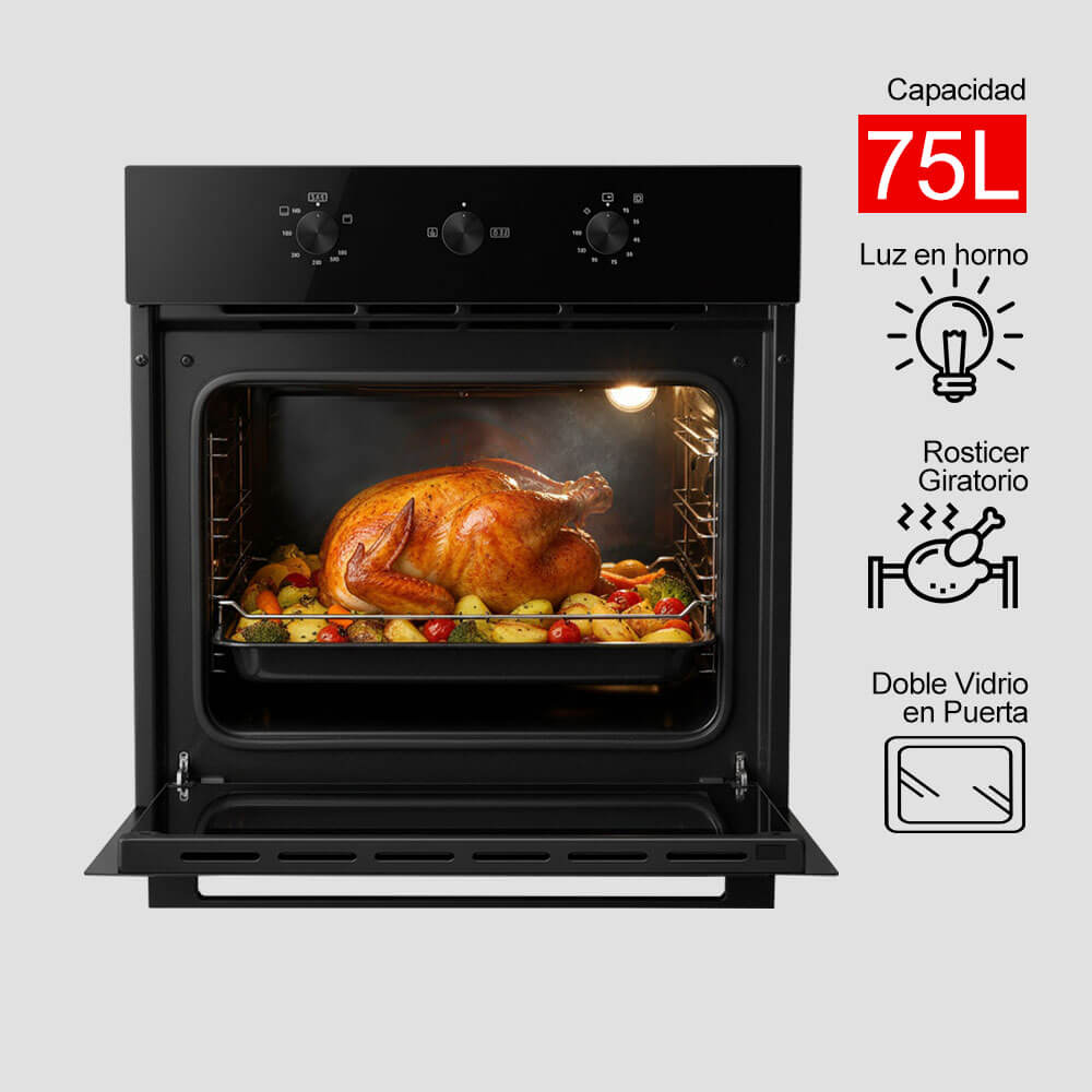 horno a gas empotrable modelo jena marca klimatic