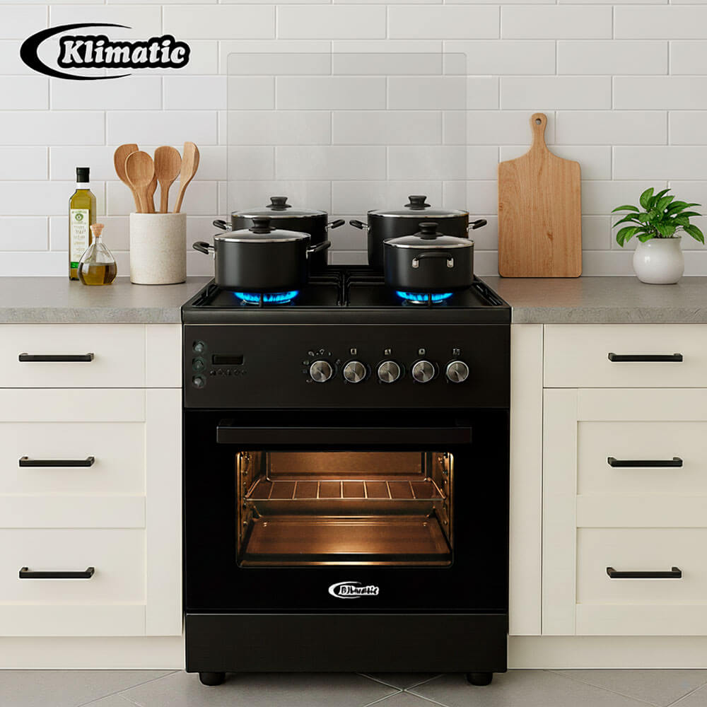cocina de pie a gas 4 hornillas con horno modelo bayern marca klimatic