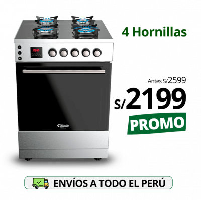 cocina a gas 4 hornillas para gas glp y gn modelo vita pro marca klimatic