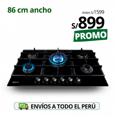 encimera de cocina a gas glp y gn de 5 hornillas modelo trevi 90 marca klimatic